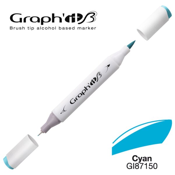 Layoutmarker Brush & extra fine GRAPHIT 7150 - Cyan