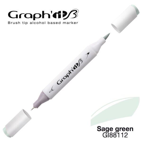 Layoutmarker Brush & extra fine GRAPHIT 8112 - Sage green