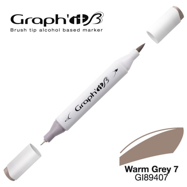 Layoutmarker Brush & extra fine GRAPHIT 9407 - Warm Grey 7