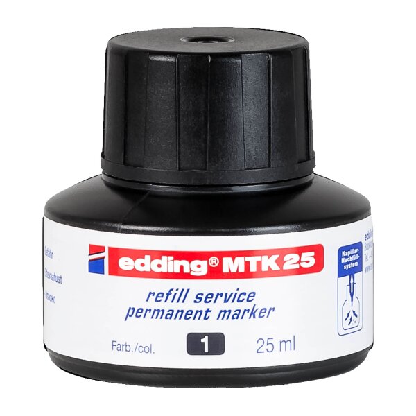 Nachfülltinte MTK25 für Permanentmarker 30ml - schwarz