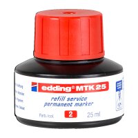 Nachfülltinte MTK25 für Permanentmarker 30ml - rot