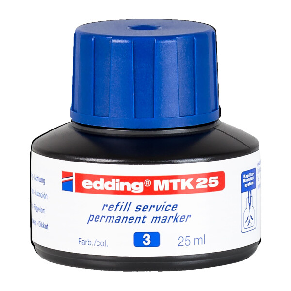 Nachfülltinte MTK25 für Permanentmarker 30ml - blau