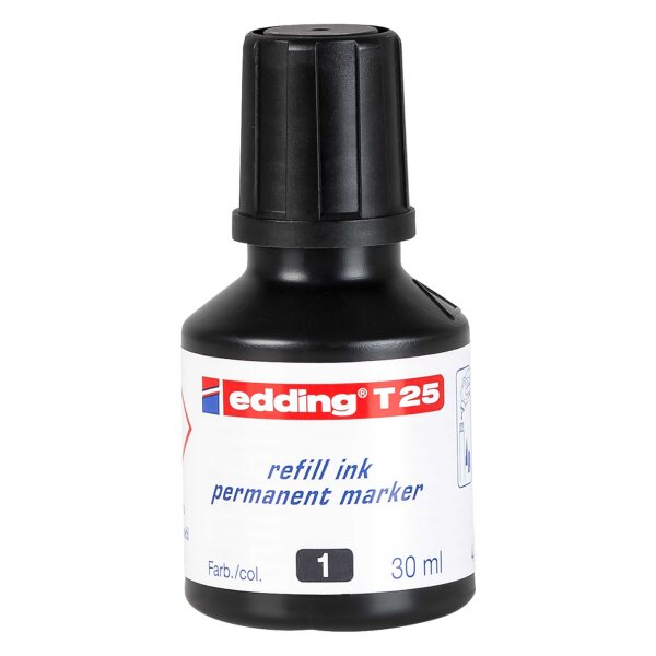 Nachfülltinte T25 für Permanentmarker 30ml - schwarz