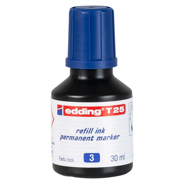 Nachfülltinte T25 für Permanentmarker 30ml - blau