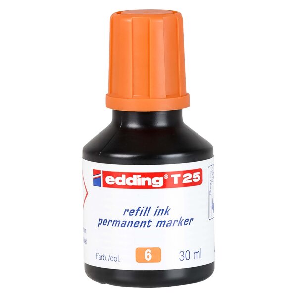 Nachfülltinte T25 für Permanentmarker 30ml - orange