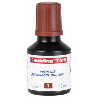 Nachfülltinte T25 für Permanentmarker 30ml - braun