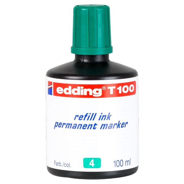 Nachfülltinte T100 für Permanentmarker 100ml - grün