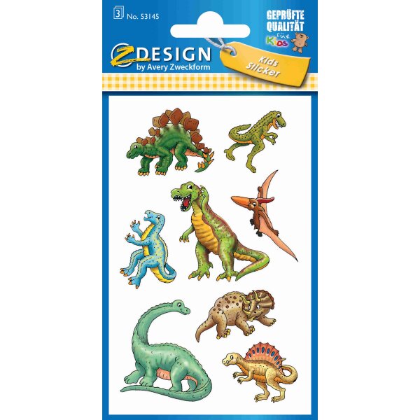 KID Papier Sticker Dinos 3Bg