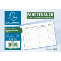 Fahrtenbuch A6 Quer 40 Blatt