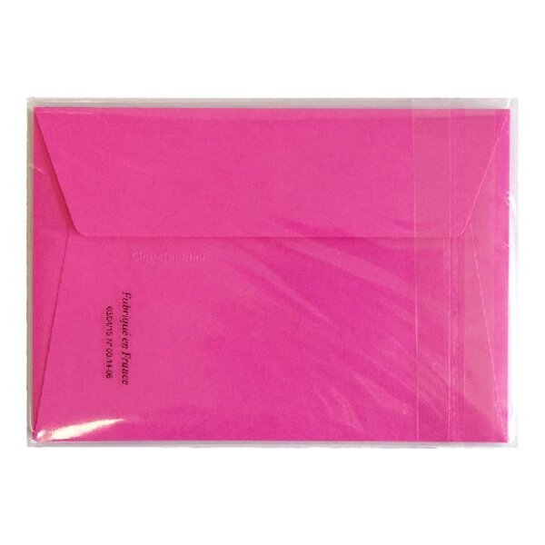 Briefumschlag C6, 120g, 5er Pack - fuchsia