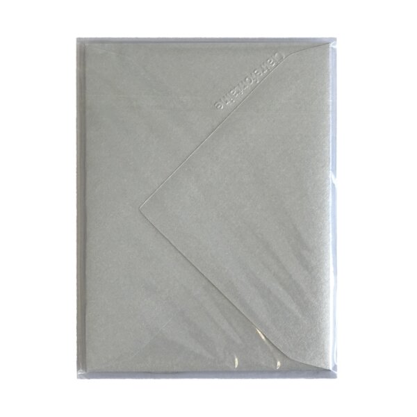 Briefumschlag Pollen 75x100, 5er Pack -  silber