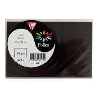 Karte Pollen 82x128, 5er Pack -  schwarz