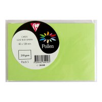 Karte Pollen 82x128, 5er Pack -  knospengrün