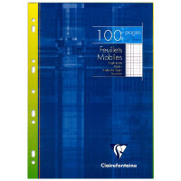 Clairefontaine Feuillets mobiles A4, quadrillé 5/5,100 pages