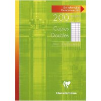 Clairefontaine Copies doubles non perforées, A4, 200 pages