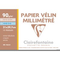 Milimeterpapier A4 weiss 90g 12Bl