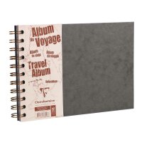 Clairefontaine "Age Bag" Reisealbum A4 quer 40 Blatt liniert+blanko - grau