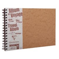 Clairefontaine "Age Bag" Reisealbum A4 quer 40 Blatt liniert+blanko - braun