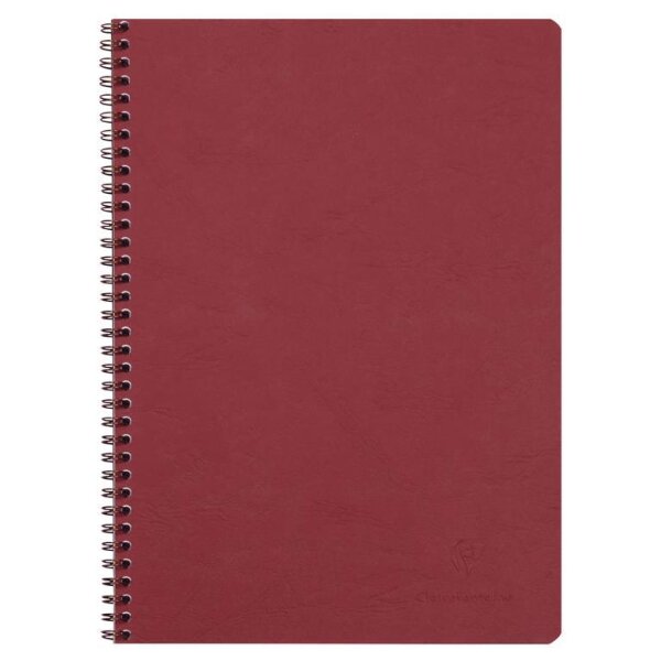 Clairefontaine "Age Bag" Spiralbuch A4 50 Blatt liniert mit Rand - rot