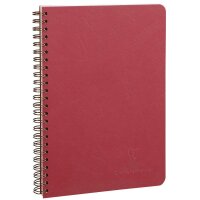 Clairefontaine "Age Bag" Spiralbuch A5 50 Blatt liniert mit Rand - rot