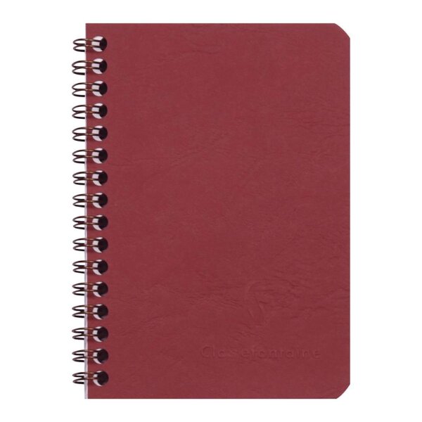 Clairefontaine "Age Bag" Spiralbuch 95x14 50 Blatt kariert - rot