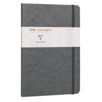 Clairefontaine "Age Bag" Notizhef Roadbook 148x21 64 Blatt kariert - grau