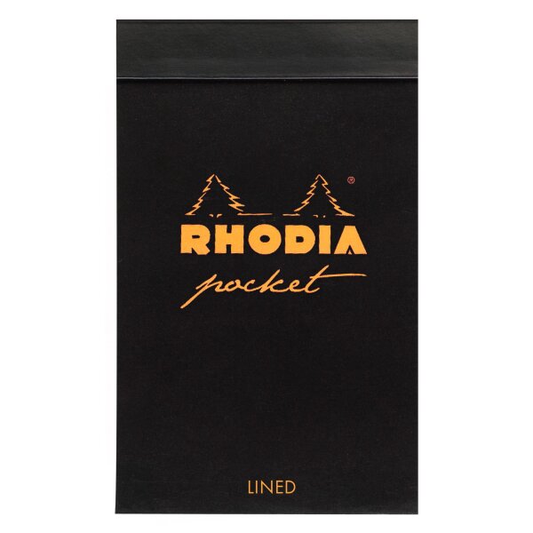 Rhodia Pocket 75x120 40Bl sort lin