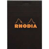 Block Rhodia 85x120 geh kar 80Bl schwarz