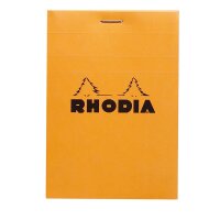 RHODIA Notizblock No. 12, 85 x 120 mm, kariert, orange