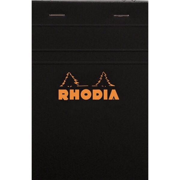 RHODIA Notizblock No. 14, 110 x 170 mm, kariert, schwarz