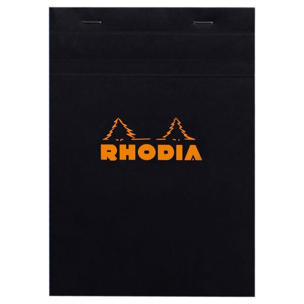 RHODIA Notizblock No. 16, DIN A5, kariert, schwarz