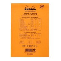 RHODIA Notizblock No. 16, DIN A5, kariert, orange