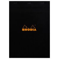 RHODIA Notizblock No. 18, DIN A4, kariert, schwarz