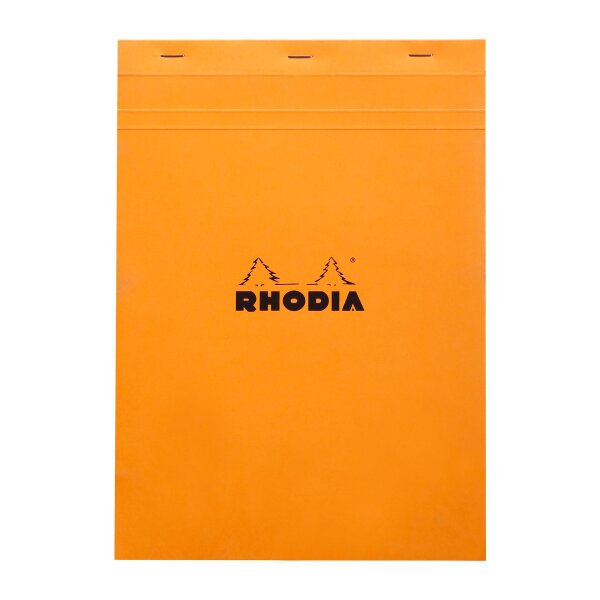 RHODIA Notizblock No. 18, DIN A4, kariert, orange