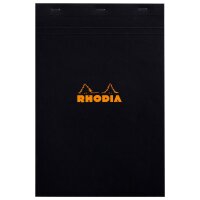 RHODIA Notizblock No. 19, DIN A4+, kariert, schwarz