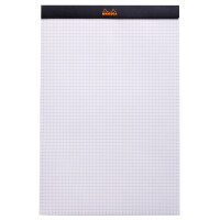 RHODIA Notizblock No. 19, DIN A4+, kariert, schwarz