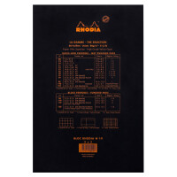 RHODIA Notizblock No. 19, DIN A4+, kariert, schwarz