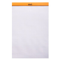 RHODIA Notizblock No. 19, DIN A4+, kariert, orange