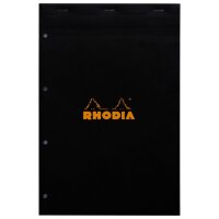 RHODIA Notizblock No. 20, DIN A4+, kariert, schwarz