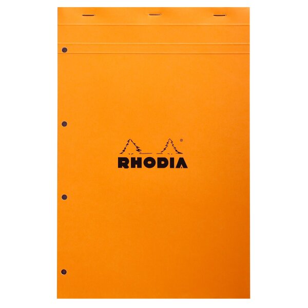 RHODIA Notizblock No. 20, DIN A4+, kariert, orange