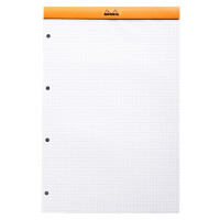 RHODIA Notizblock No. 20, DIN A4+, kariert, orange