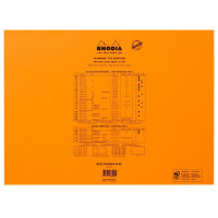 RHODIA Notizblock No. 38, DIN A3+, kariert, orange