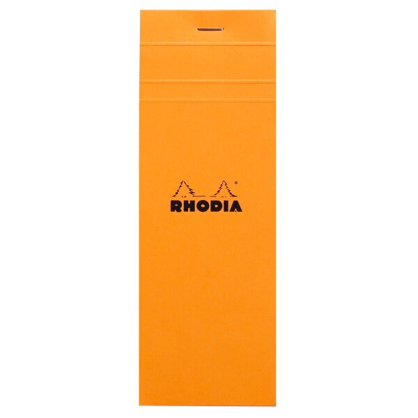 RHODIA Notizblock No. 8, 74 x 210 mm, kariert, orange