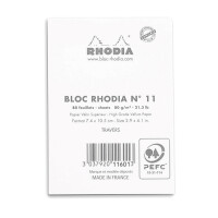 Block Rhodia White A7 lin 80Bl