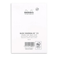 Block Rhodia White A6 kar 80Bl