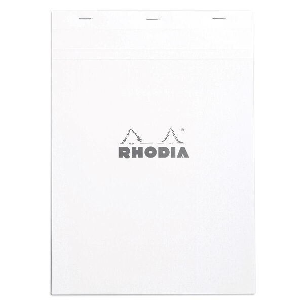 RHODIA Notizblock No. 18, DIN A4, kariert, weiß