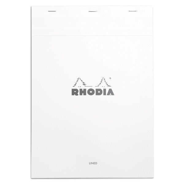 Block Rhodia White A4 80Bl lin