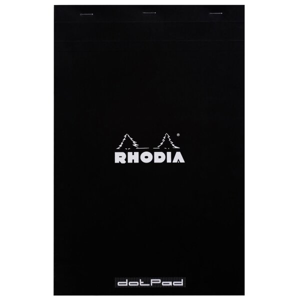 DotPad Rhodia 210x318 kar 80Bl schwarz