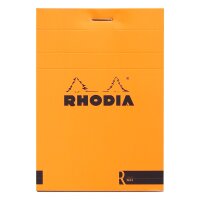 Block Rhodia 85x120 70Bl lin orange