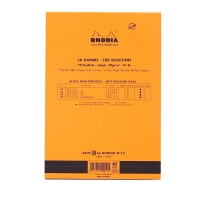 Block Rhodia 85x120 70Bl lin orange